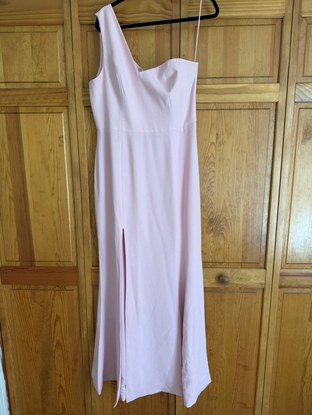 One-Shoulder Blush Pink Formal Dress